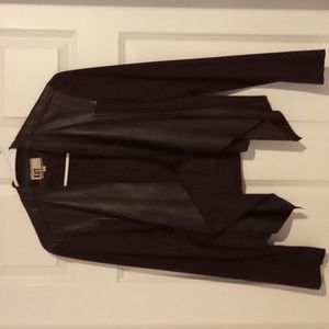 KUT plum purple leather/rayon jacket -M